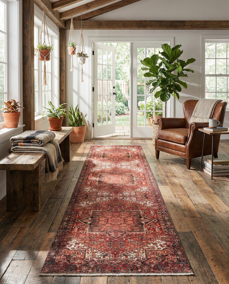 Bazaar Chic Collection Area Rug -  Essaouira Runner Rust Red  lifestyle 43