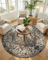 Urban Oasis Rugs Collection Area Rug -  Penthouse (Charcoal Gray) Round Charcoal Gray  lifestyle 74