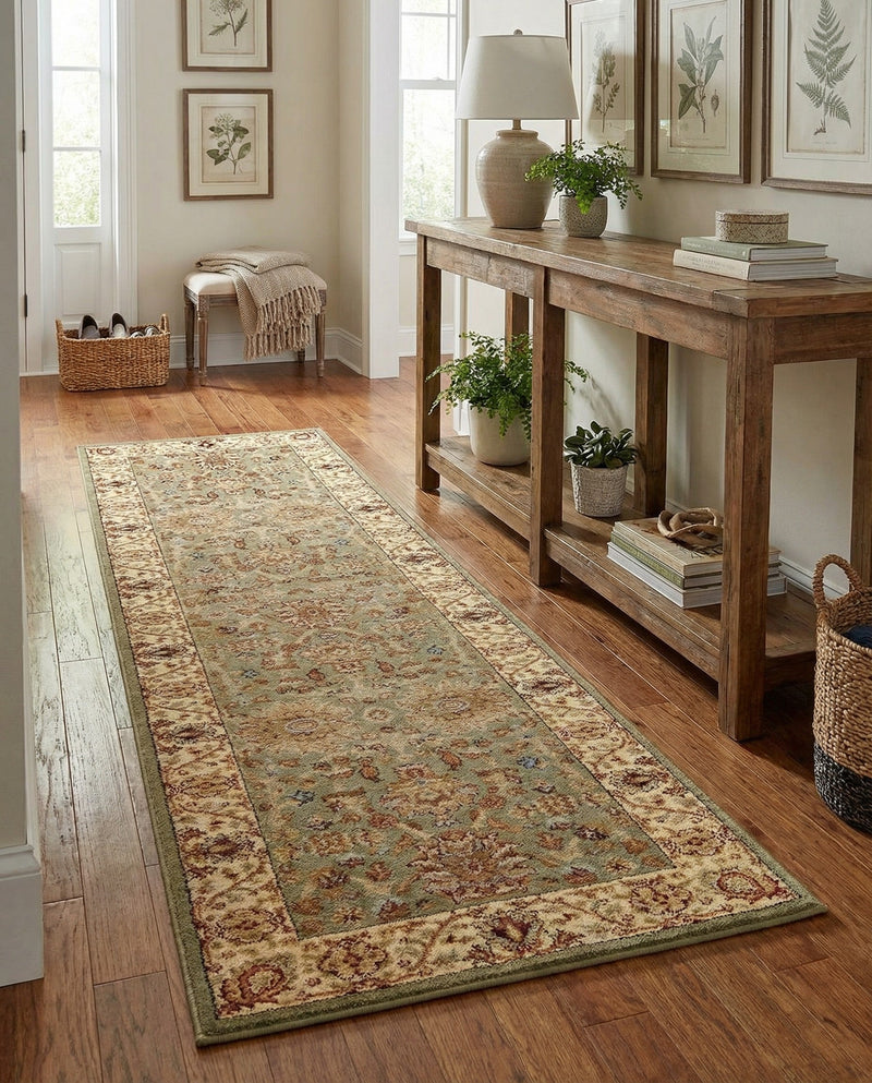 Jaipur Elegance Collection Area Rug -  City Runner Light Green  lifestyle 34