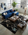 Brighton Terrace Collection Area Rug -  Aldrington Rectangle Navy Blue  lifestyle 42