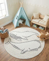 Wonder Tykes Collection Area Rug -  Patchwork Round Gray  lifestyle 8