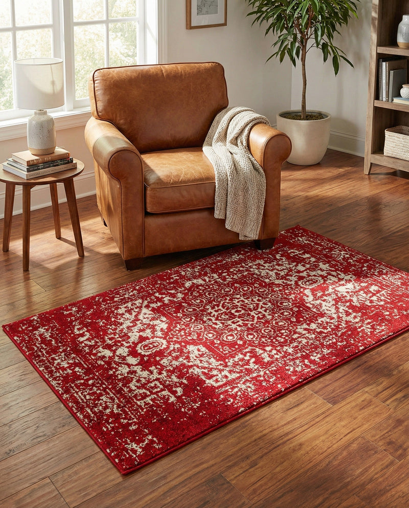 Georgetown Rugs Collection Area Rug - Dupont (Red) Rectangle Red  lifestyle 9