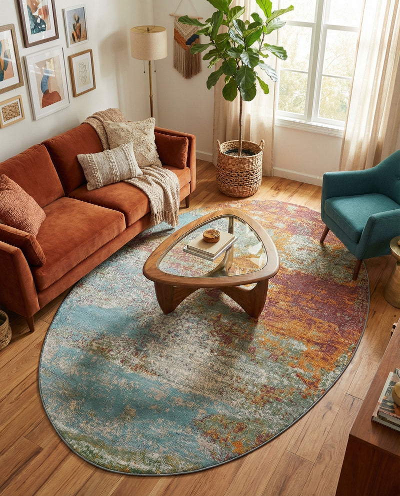 Arcadia Rugs Collection Area Rug -  Avalon Oval Multi  lifestyle 41