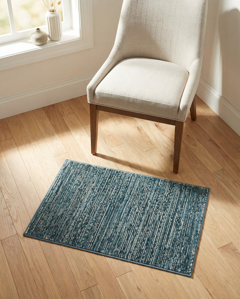 Bloomsbury Elegance Collection Area Rug -  Kensington (Blue) Rectangle Blue  lifestyle 9