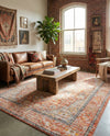 Seville Stripes Collection Area Rug - Cadiz (Brick Red) Rectangle Brick Red  lifestyle 20
