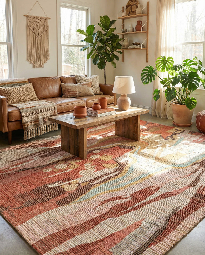 Savannah Threads Collection Area Rug -  Taklamakan Rectangle Multi  lifestyle 8