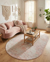 Luminara Sands Collection Area Rug - Elysium (Carnation Pink) Oval Carnation Pink  lifestyle 90