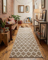 Lattice Gardens Collection Area Rug -  Bloomfield (Light Brown) Runner Light Brown  lifestyle 75