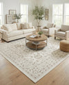 Savannah Elegance Collection Area Rug - Augusta (Ivory) Square Ivory  lifestyle 51