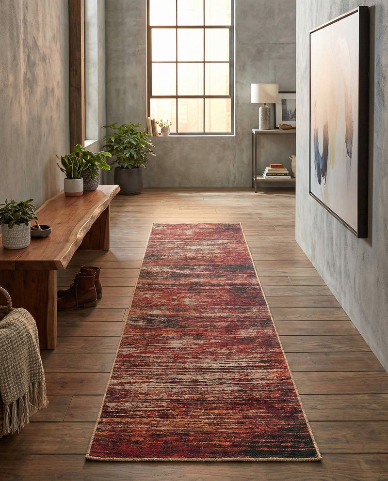 Sahara Essence Collection Area Rug - Oasis (Rust Red) Runner Rust Red  lifestyle 33