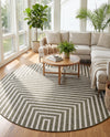 Urban Terrace Collection Area Rug -  Astoria (Green) Round Green  lifestyle 57