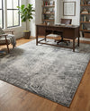 Riviera Elegance Collection Area Rug -  Grasse Rectangle Dark Gray  lifestyle 6