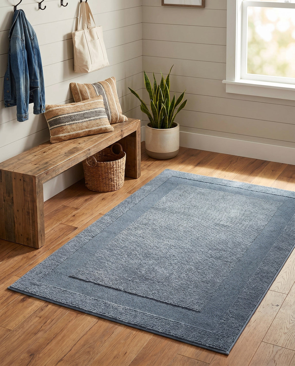 Haven Tapestry Collection Area Rug -  EmberHollow Rectangle Slate Blue  lifestyle 7