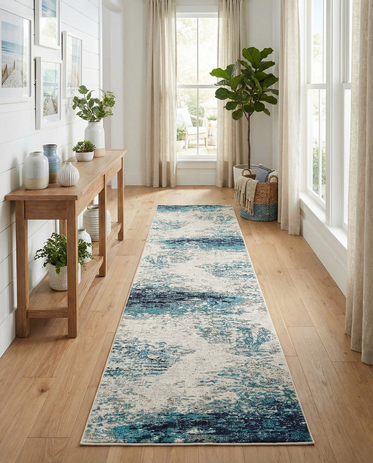 Colorburst Oasis Collection Area Rug -  Tropic Runner Blue  lifestyle 53