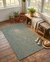 Highland Woven Jute Collection Area Rug - Glenmore (Green) Rectangle Green  lifestyle 11