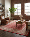 Soho Elegance Collection Area Rug -  Mercer (Red) Rectangle Red  lifestyle 6