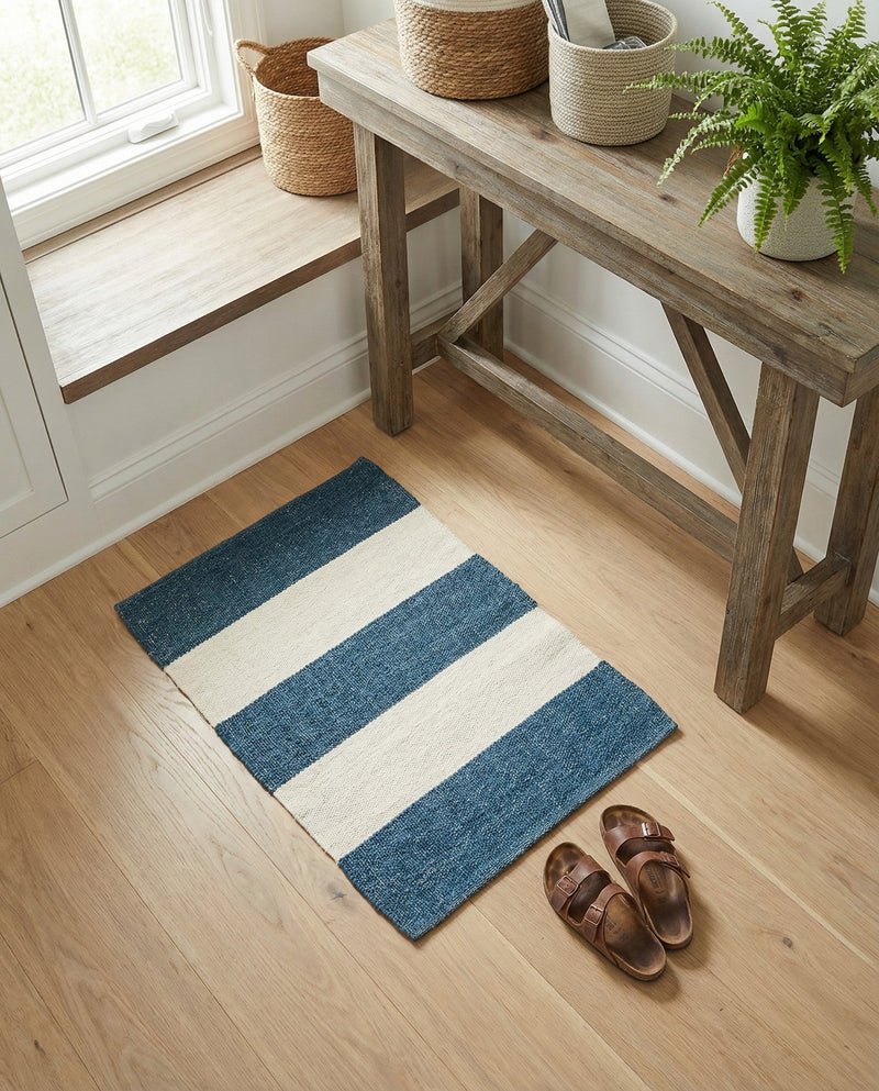 Martha's Vineyard Blueprints Collection Area Rug - Edgartown Rectangle Sky blue  lifestyle 59