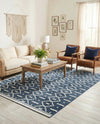 Copenhagen Edge Collection Area Rug -  Tivoli Rectangle Blue  lifestyle 10