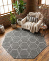 Trellis Mosaic Collection Area Rug - Arborville (Light Gray) Octagon Light Gray  lifestyle 94