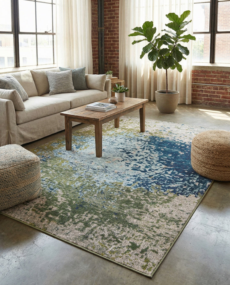Marrakesh Elegance Collection Area Rug -  Boujad Rectangle Blue  lifestyle 9