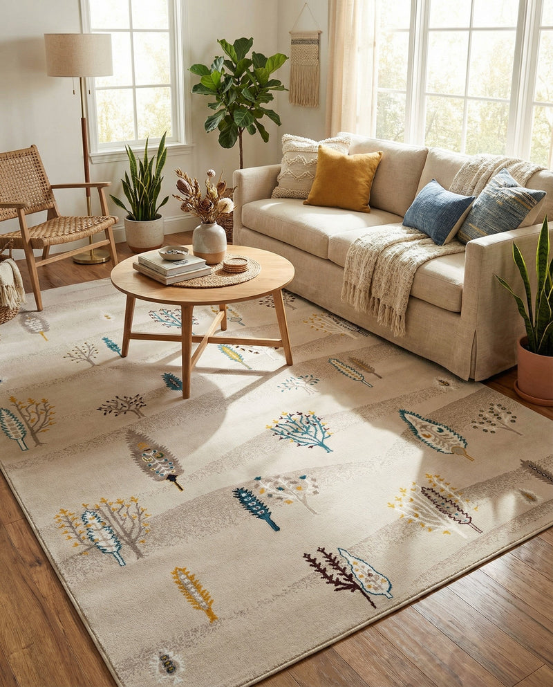 Coastal Haven Collection Area Rug -  Surfside Rectangle Ivory  lifestyle 23