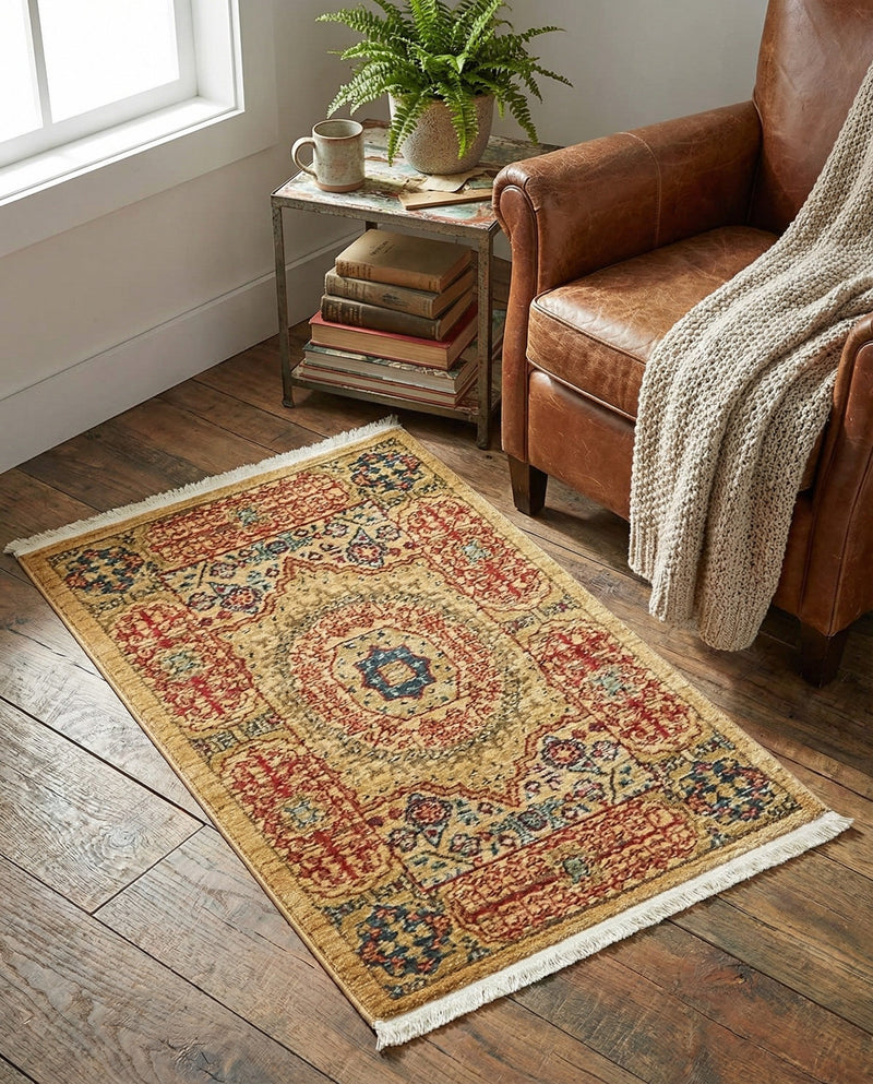 Ottoman Elegance Collection Area Rug -  Ephesus Rectangle Beige  lifestyle 37