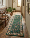 Casablanca Tapestry Collection Area Rug -  Marrakech (Emerald Green) Runner Emerald Green  lifestyle 51