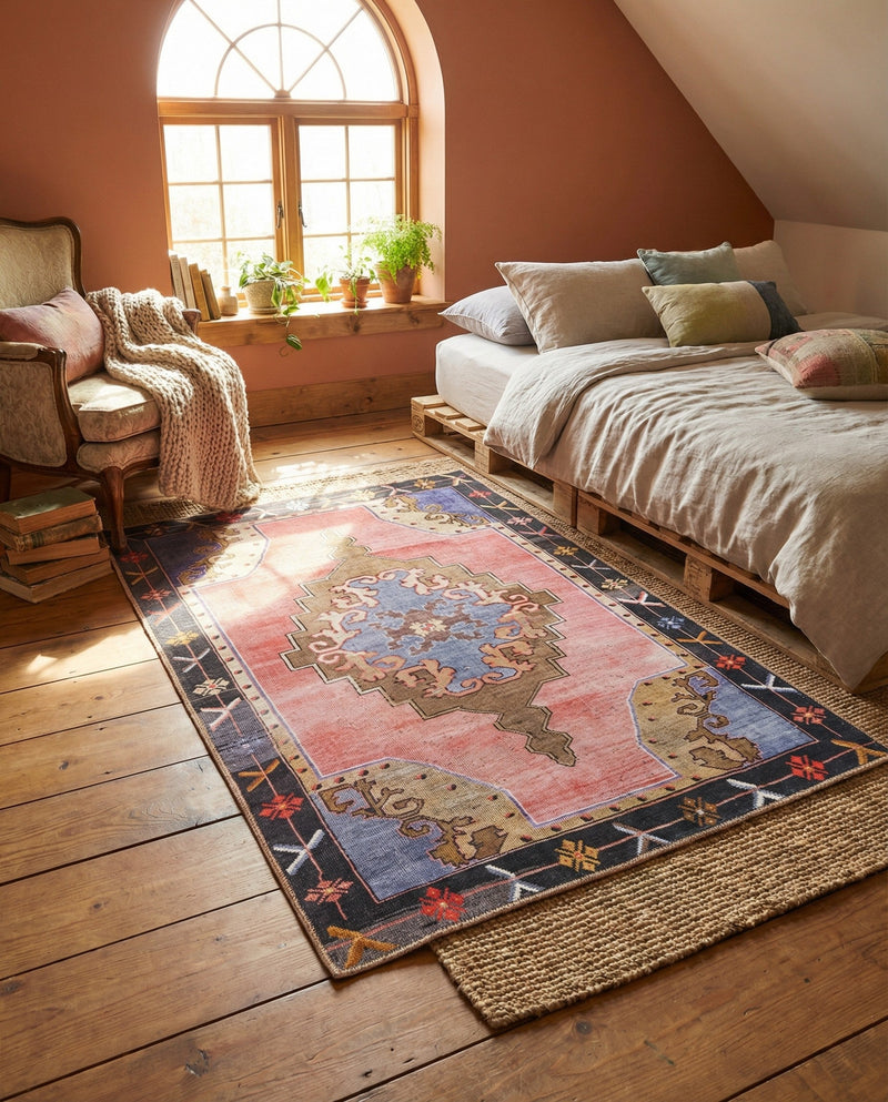 Heritage Elegance Collection Area Rug -  Winterthur (Pink) Rectangle Pink  lifestyle 17
