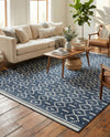 Copenhagen Edge Collection Area Rug -  Tivoli Rectangle Blue  lifestyle 8