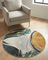 Urban Terrace Collection Area Rug -  Pavilion Round Multi  lifestyle 52