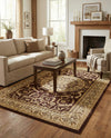 Versailles Elegance Collection Area Rug -  Montreuil Rectangle Brown  lifestyle 44