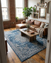 Mykonos Manor Collection Area Rug -  Tinos (Blue) Rectangle Blue  lifestyle 9