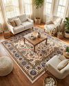 Casablanca Tapestry Collection Area Rug -  Marrakech (Ivory) Square Ivory  lifestyle 25