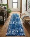 Brighton Stripes Collection Area Rug - Sussex (Navy Blue) Runner Navy Blue  lifestyle 68