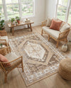 Patio Heritage Collection Area Rug -  Augusta (Natural) Rectangle Natural  lifestyle 31