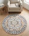 Cambridge Classics Collection Area Rug -  Pembroke (Beige) Round Beige  lifestyle 66