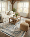Savannah Elegance Collection Area Rug -  Tybee (Gray Blue) Rectangle Gray Blue  lifestyle 18