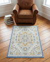 Savannah Series Collection Area Rug - Charleston (Sky blue) Rectangle Sky blue  lifestyle 16
