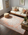 Mykonos Manor Collection Area Rug -  Tinos (Salmon Pink) Rectangle Salmon Pink  lifestyle 17
