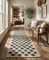 Benares Handwoven Jute Collection Area Rug -  Bodhi Runner Beige and Black  lifestyle 67