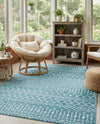 Marrakech Lattice Collection Area Rug - Medina (Turquoise) Rectangle Turquoise  lifestyle 15