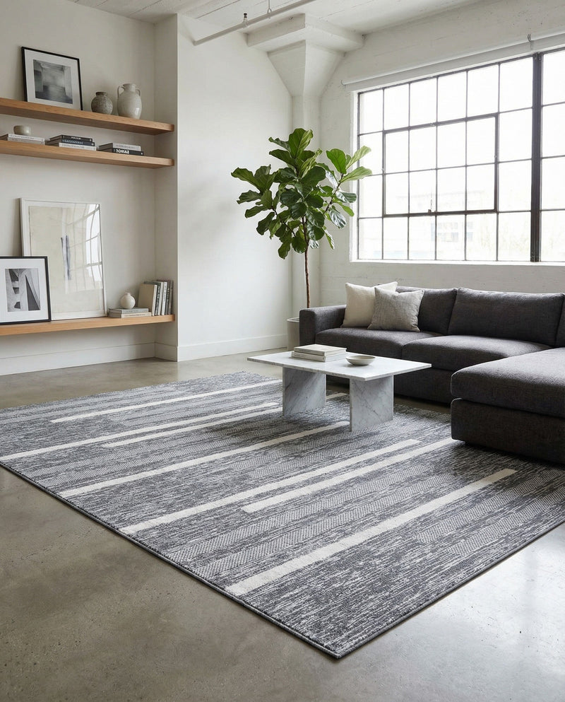 Cathedral Elegance Collection Area Rug - Chapel Rectangle Gray  lifestyle 11