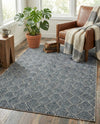 Geo Garden Lattice Collection Area Rug -  Casablanca Rectangle Harbor Blue  lifestyle 41
