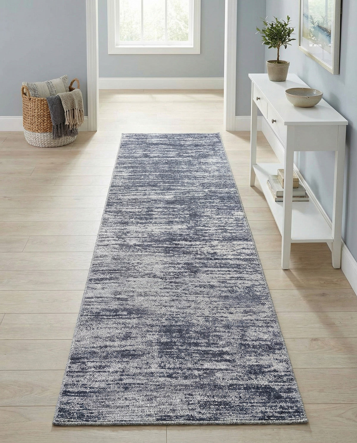 Sahara Essence Collection Area Rug - Oasis (Gray) Runner Gray  lifestyle 81