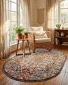 Savannah Soiree Collection Area Rug -  Everglade (Multi) Oval Multi  lifestyle 79