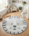 Wonder Tykes Collection Area Rug -  Riddle Round Gray  lifestyle 16