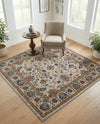 Casablanca Tapestry Collection Area Rug -  Marrakech (Cloud Gray) Square Cloud Gray  lifestyle 48