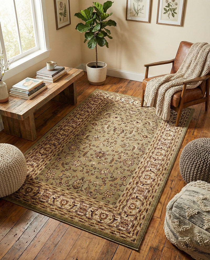 Jaipur Elegance Collection Area Rug -  Nahargarh (Green) Rectangle Green  lifestyle 28