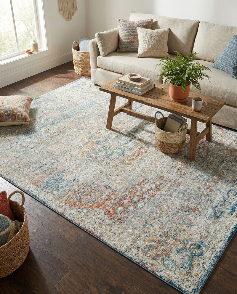 Coastal Haven Collection Area Rug - Seabreeze (Multi) Rectangle Multi  lifestyle 11