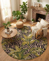 Seaside Blooms Collection Area Rug -  Lotus Round Green  lifestyle 85